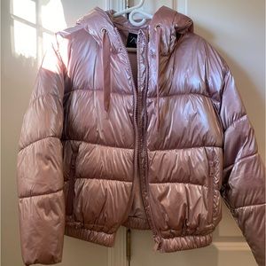 Zara Pink Puffer Jacket Size Small Women WORN ONCE